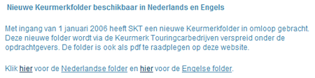 Voorbeeld een site waar ‘hier’ meerdere keren als linktekst gebruikt wordt.