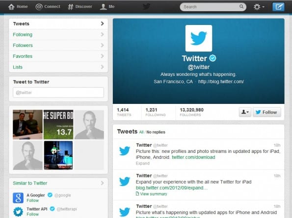 Twitter nieuwe header