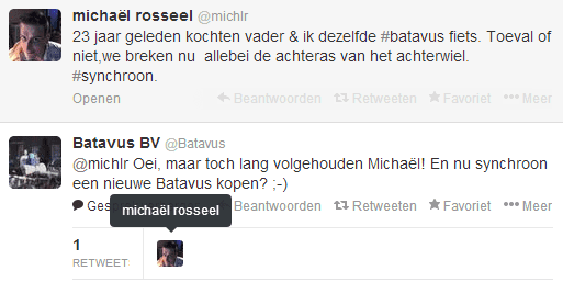Batavus Twitter bericht