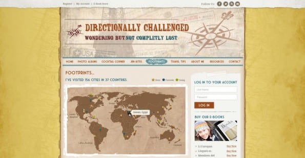 Blog van Directionally Challenged, ontwerp van 99designs' community