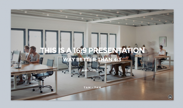 16 bij 9 presentatie Tam Tam