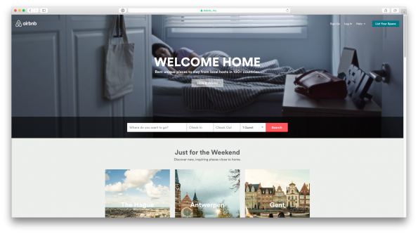 AirBnB screenshot - Visual Insanity in Corporate Identity