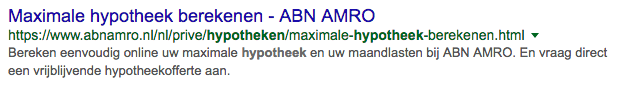 Voorbeeld van SERP-resultaat.