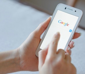 Google op smartphone