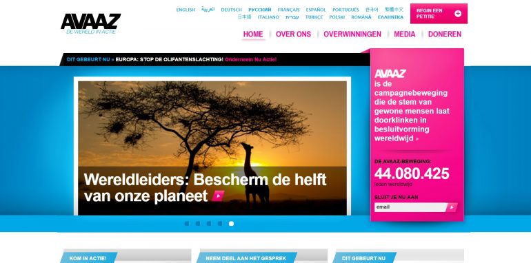 screenshot avaaz