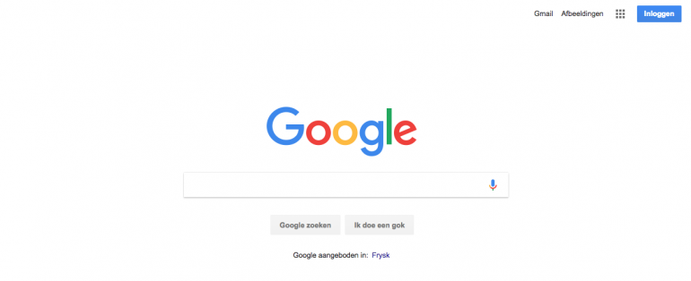 Google.nl interface