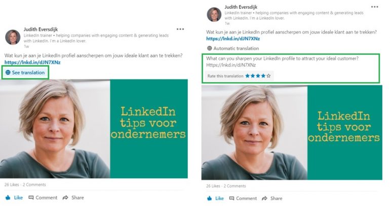 vertaalservice linkedin