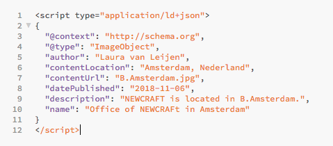 Image Object markup voorbeeld