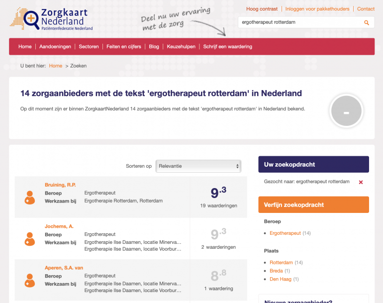 Ergotherapeut Rotterdam - ZorgkaartNederland