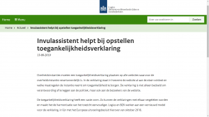 Website Logius met invulassistent verklaring digitale toegankelijkheid.