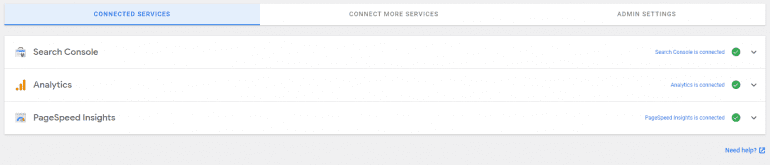 Site Kit by Google screenshot.