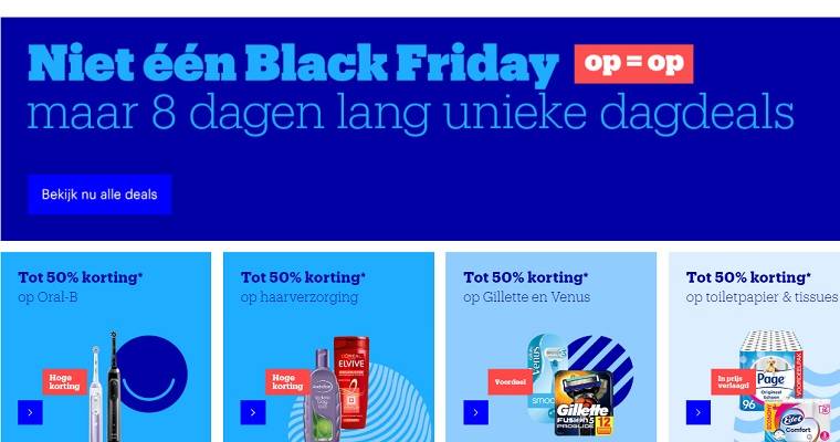 Screenshot van de deals van Bol.com.