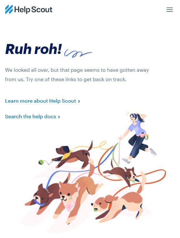 Beste foutmeldingpagina's Help Scout 404