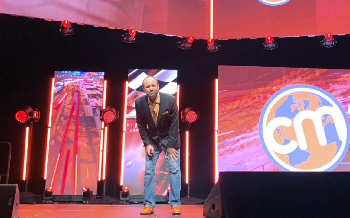 Foto van Joe Pulizzi tijdens Content Marketing World in Cleveland.