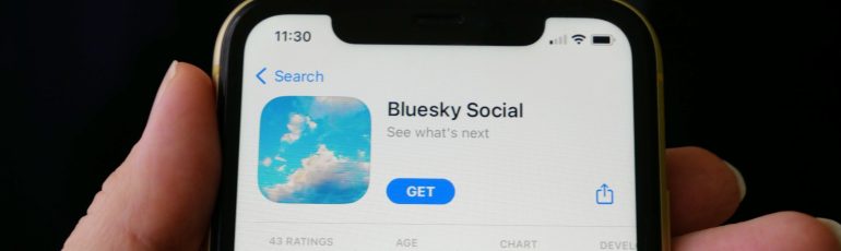 Bluesky social op telefoon.