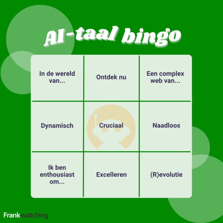 AI-taal bingokaart